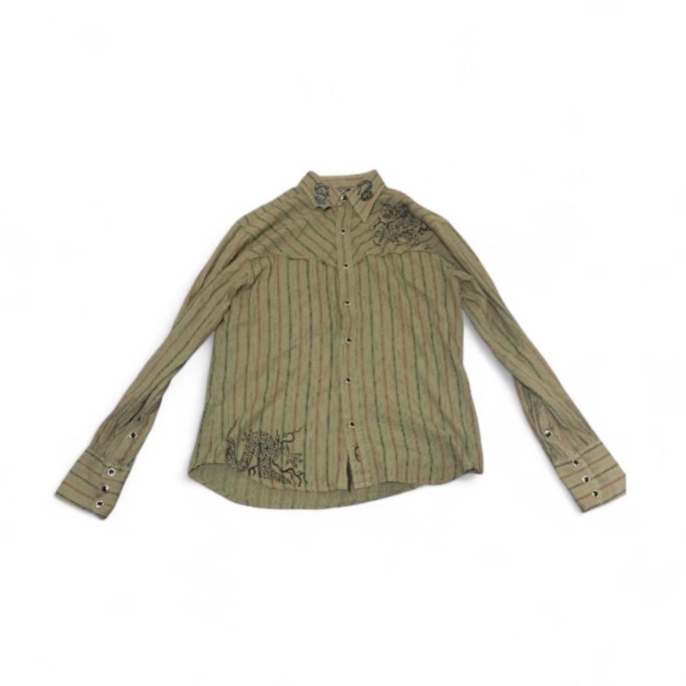 Custom Shop Embroidered Shirt with Dragon Design
